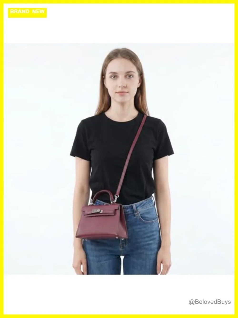 Faux Leather Crossbody and Tote Bag with Adjustable Strap